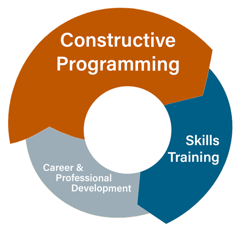 Constructive programing, skills training, career & professional development learning cycle