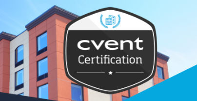 graphic of a building advertising cvent certification 