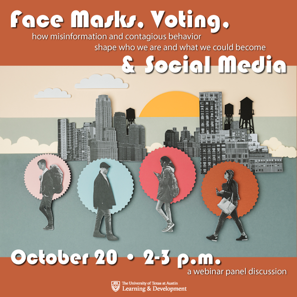 Face Masks, Voting, & Social Media advertising graphic