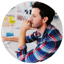Coursera Academy man on computer