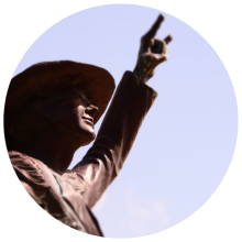 Longhorn Band commemorative sculpture