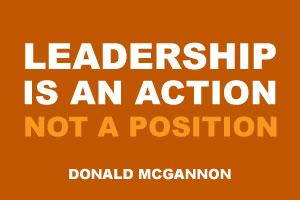 Leadership is an action, not a position