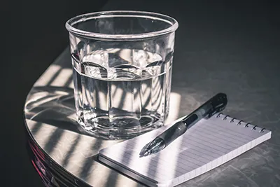 picture of a glass of water