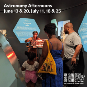 graphic for Astronomy Afternoons at the Texas Science and Natural History Museum